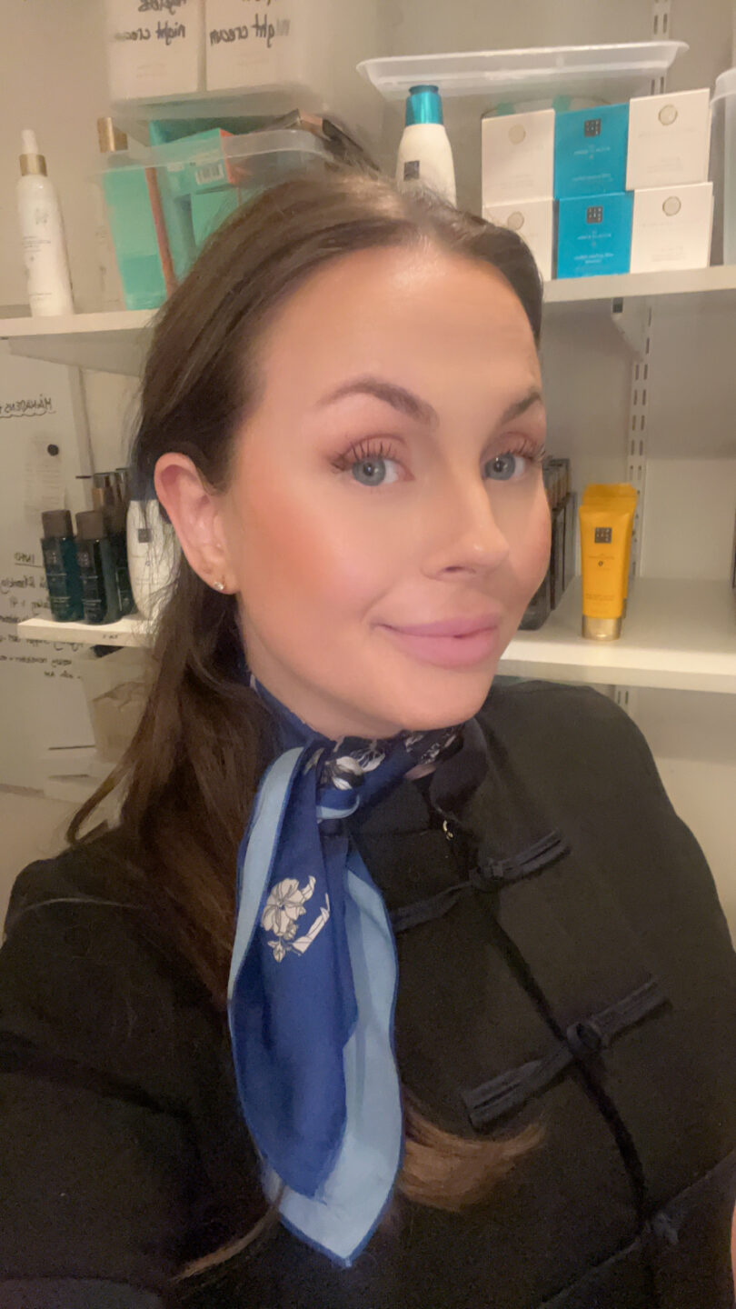 Emma hudterapeut och butikschef på Rituals i Fältöversten.